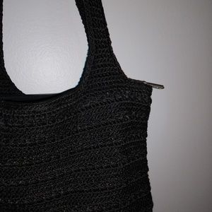 the Sak Classic Crotchet black shoulder bag